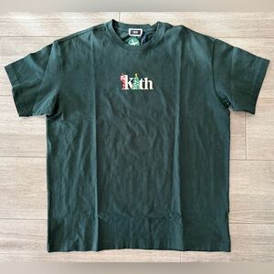 Men's KITH Kithmas Comic Santa Rodeo khm032620-302 Tee Stadium T-Shirt Sz Large